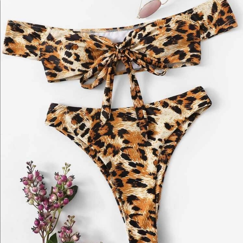 Cheetah high waisted bikini